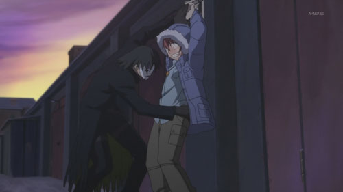 Darker Than Black 2 2 (spoilers) Hei doesn't believe in candlelit dinners and candy!